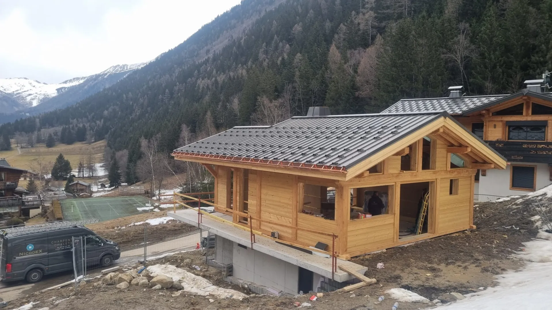 Chalet mélèze - Couverture bac acier - Chamonix